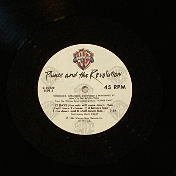 1984 Prince And The Revolution When Doves Cry 45 Maxi-single Vinyl Record Album - Picture 6 of 6